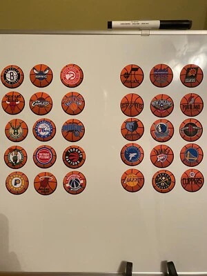 NBA MAGNETS  SET - All 30 teams Electronic Cut - Image 1 of 3