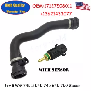 Radiator Lower Hose + Sensor for BMW 745Li 545 745 645 750 Sedan E65 7 Series - Picture 1 of 6