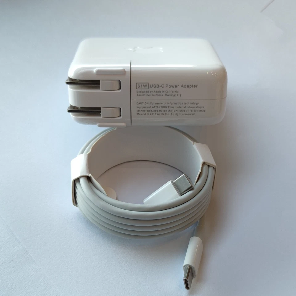 Adaptador de corriente USB-C tipo C de 61 W OEM para Apple MacBook PRO 13" 15" 2020 2018 A1718 Foto 1 de 4