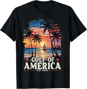 Vintage 4th Of July Funny Gulf Of USA America's Flag T-Shirt S-5XL - Picture 1 of 5