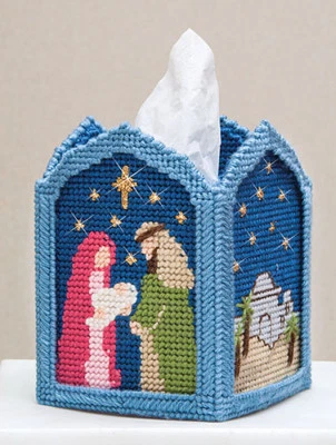 Mary Maxim Holy Night Tissue Box Cover - Image 1 of 2