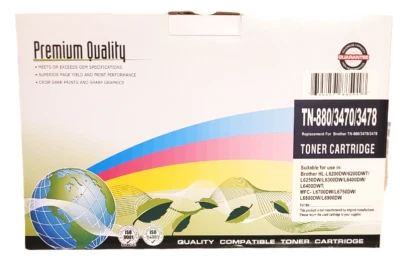 Toner Cartridge Compatible with TN 880 3470 3478 Black New - Image 1 of 3