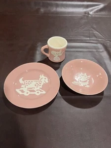 Harker Cameo Ware/Cameoware Pink. 1940s Lot Of 3. - Picture 1 of 4