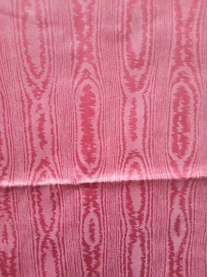 VTG Fabric 31" X 35" Wood Grain Print Red Burgundy Cotton Sewing Quilting - Image 1 of 4