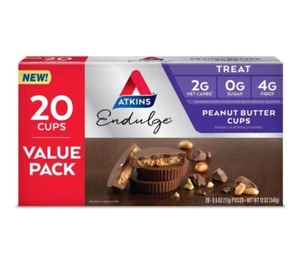 ** 2 BOXEN ** Atkins Endulge Erdnussbutter Tassen Packung, Ketofreundlich (je 20 Ct.) - Bild 1 von 3
