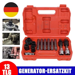 13tlg Lichtmaschine Arretier Werkzeug Generator Freilauf Steckschlüssel Satz - Bild 1 von 10