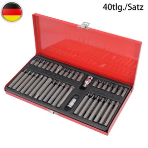 Bitsatz 40tlg Torx Innensechskant Vielzahn Imbus Bitset lang Nuss Nüsse Satz - Bild 1 von 12