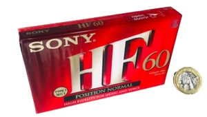 Cassette Tape Music Blank Sony HF 60 New Sealed Vintage ra - Picture 1 of 6