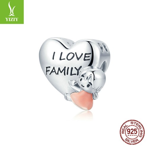 VALENTINO Ciondolo Perline Moda Donna Autentici Argento Sterling 925 Amore Famiglia Adattamento Bracciali