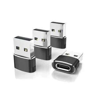 Elebase USB to USB C Adapter 4 Pack,Type C Female to A Male Charger Converter... - Picture 1 of 6