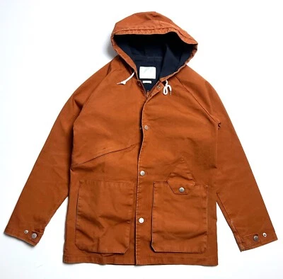CASUAL Men's Volcom Storken Orange Cotton Hooded Jacket - S - Image 1 of 4