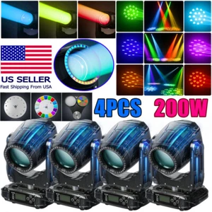 200W LED Moving Head Light RGBW Beam Stage Lighting DJ Disco Bar Show DMX US - Picture 1 of 18