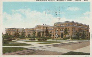 Administration Building - Univ. of Kansas - Lawrence, Kansas - posted linen - Picture 1 of 3