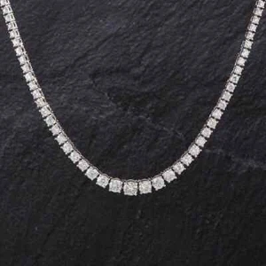 Cadena de diamantes de 17" de oro blanco de 14 quilates de segunda mano 4304091 - Imagen 1 de 2