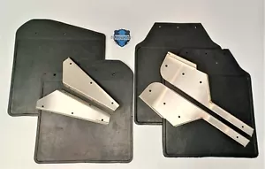 Juego de soportes y solapas de barro delanteros y traseros de acero inoxidable Defender 110/130 - Imagen 1 de 1