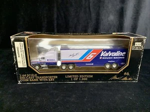 1995 1/64 Diecast Mark Martin #6 Valvoline Transporter Coin Bank w/ Key NASCAR - Picture 1 of 4