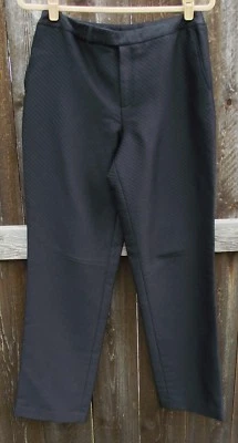 PANTALONES DE VESTIR ELLEN TRACY NEGROS SÓLIDOS TEXTURIZADOS TIRO BAJO MEZCLA DE LANA 6 ETIQUETAS NUEVAS $265 Foto 1 de 4