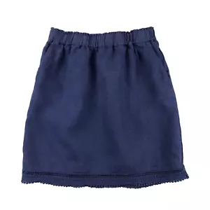 Fresh Produce Damen Leinen Rock blau Gr-Sm Boho Bauern Häkel Spitze Borte - Bild 1 von 9