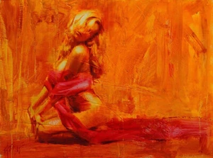 Henry Asencio - Golden Aura - Hand Embellished Giclee Canvas - Picture 1 of 1