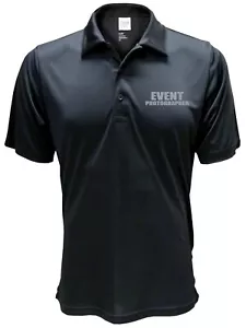 Event Photographer Black REFLECTIVE design, Performance Polo, moisture wicking - Picture 1 of 4