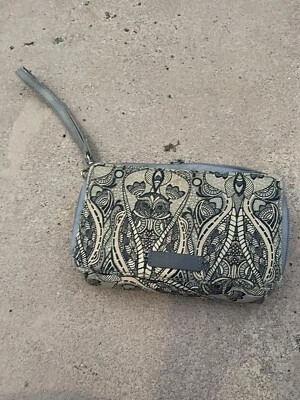 Cartera SAKROOTS - Cartera para teléfono - Bolso de mano Correa ajustable - Búho - Bordado Bordado Gris Foto 1 de 4