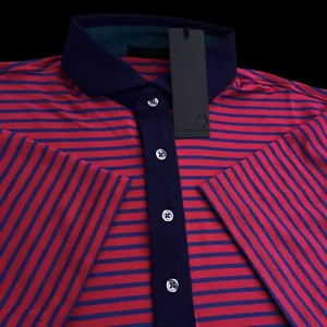 Polo Shirt Greyson Golf Rippowam a righe maniche corte agrodolce taglia small $95 - Foto 1 di 8
