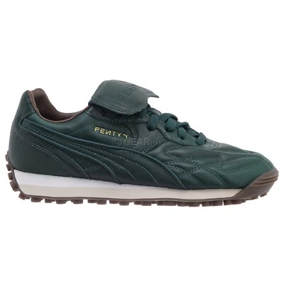 Zapatillas bajas PUMA x Fenty Avanti para mujer, cuero acolchado verde, elige la talla Foto 1 de 4
