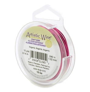 Alambre artístico magenta calibre 18 resistente al deslustre alambre rosa 20 pies - Imagen 1 de 1