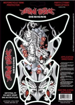 NUEVO PROTECTOR TANQUE MOTOCICLETA ATAQUE TIGRE AMENAZA LETAL LT70097 Foto 1 de 2