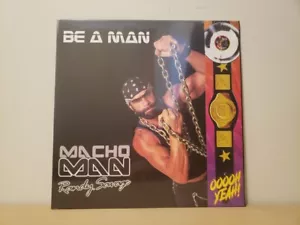 Macho Man Randy Savage - Be A Man Black & White Vinyl LP with Wrestling Belt OBI - Picture 1 of 9