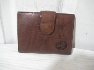 Cartera de cuero de vaca marrón BUXTON. - Imagen 1 de 13