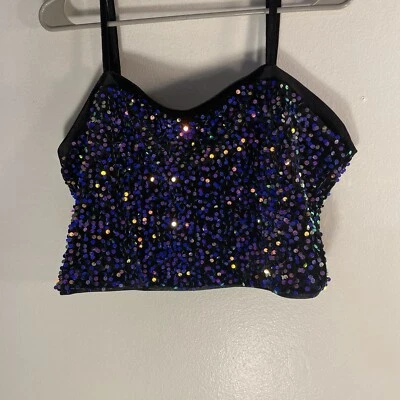 Allegra Crop Top Sequin  - Image 1 of 4