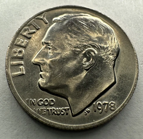 1978-P Uncirculated Roosevelt Dime from US Mint Set Cover