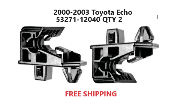FITS 2000-2003 TOYOTA ECHO HEADLAMP BRACKET CLIP 53271-12040 53271-1206 QTY 2 - Изображение 1 из 1
