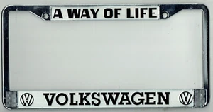 "A Way Of Life" Volkswagen Vintage VW Bus Bug Type 3 Dealer License Plate Frame - Picture 1 of 1