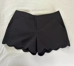 NEW--Club Monaco Amber Shorts Black Scallop Trim Sz 00 -- NWT - Picture 1 of 5
