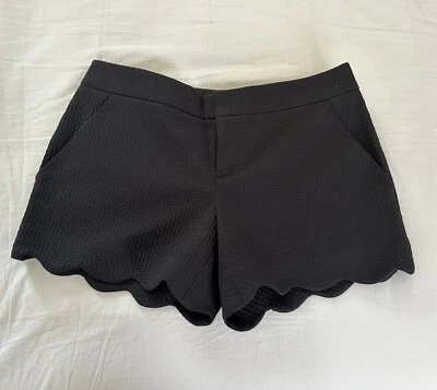 NEW--Club Monaco Amber Shorts Black Scallop Trim Sz 00 -- NWT - Image 1 of 4