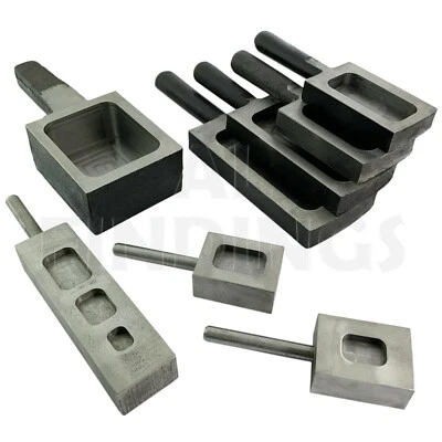 Ingot mould sizes 25,50,100,500gms - 2 kilos casting steel biscuit type Tool - Image 1 of 4