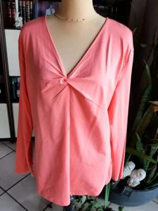Langarm Bluse Modern Schick  Sexy "Ever.me" Gr. 46 48  Rosa no Orange Hummer - Bild 1 von 6