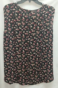 Sonoma Blouse, Multi Color Floral Design, Sleeveless, Plus Size 2XL, 28'' long - Picture 1 of 4