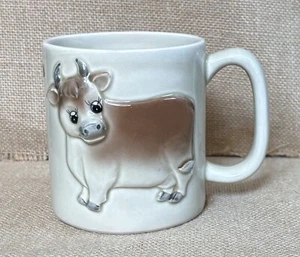 Vintage Otagiri 3D Cow Mug Cup Pen Holder Farm Cottage Core Kitsch CRACKED READ - Picture 1 of 8