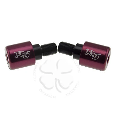 Extremo de manillar CNC R6 grabado rojo para Yamaha YZF 99-05 R6s deslizador de peso slug Foto 1 de 2