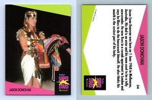 Jason Donovan #34 Super Stars Musicards 1991 Pro Set Trading Card
