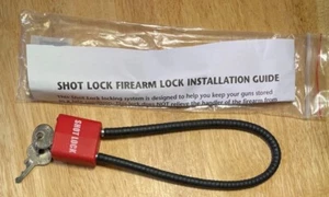 Shot Lock Firearm Rifle Shotgun Revolver Gun Handgun 15" Cable Lock Brand New - Picture 1 of 3