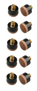 10 x 11mm Brass Screw On Cue Tips to Fit 11 mm Brass Ferrule Pool / Snooker Cue - Picture 1 of 3