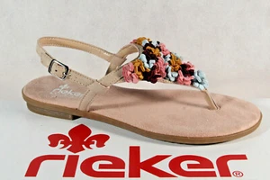 Rieker Sandalen Zehenstegsandale Zehenstrenner Sandale Schuhe rose 65104 NEU!!