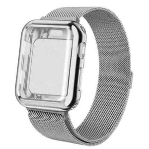 Metal Silver Stainless mesh Metal Band For Apple Watch 44mm NIB - Picture 1 of 1