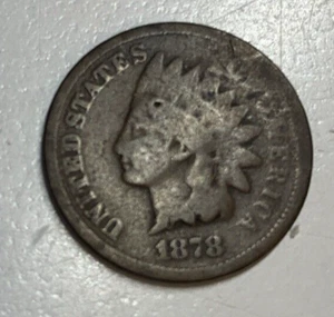 centesimo testa di indiano 1878 vedi foto pronto per la spedizione #547 - Foto 1 di 2