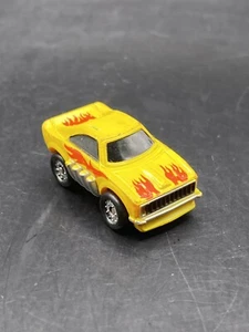 Micro Machines Galoob Dodge Charger Hot Rod w Flames VTG Toy Car Yellow - Picture 1 of 7