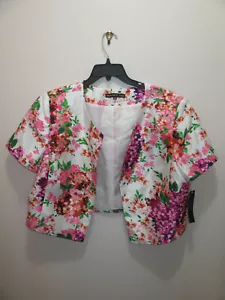 PRESTON & YORK AURELIA JACKET BLAZER OPEN FLORAL SHORTCAKE / DAHLIA SIZE 18 - Picture 1 of 3